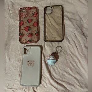 iPhone 11 phone cases & cat keychain